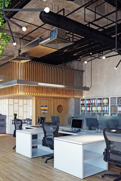 A shared bin store in a multi-let office building