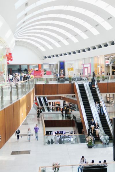 Back-of-house waste area in a shopping centre
